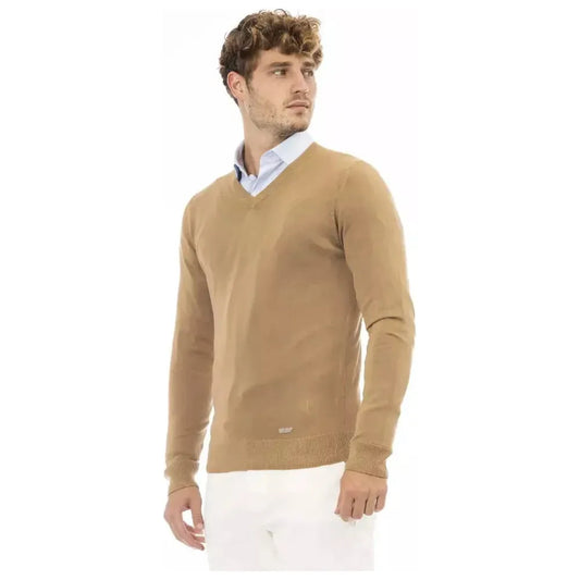 Baldinini Trend Beige Cashmere Men Sweater Baldinini Trend