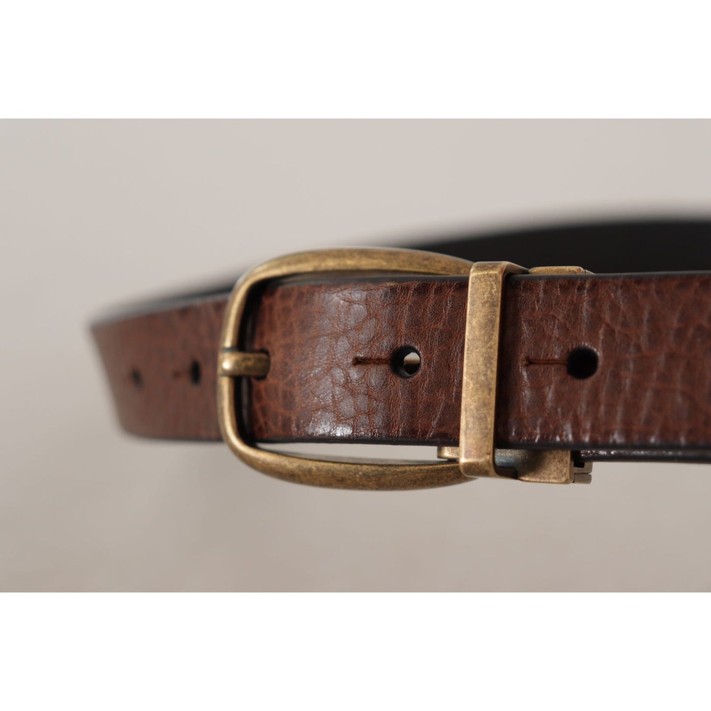 Dolce & Gabbana Elegant Leather Belt with Metal Buckle Dolce & Gabbana