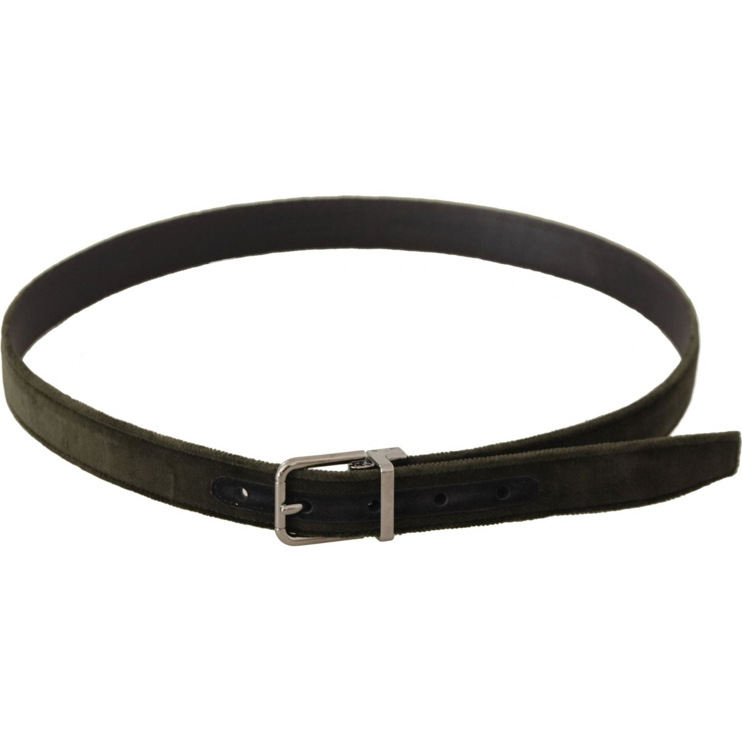 Dolce & Gabbana Elegant Velvet Leather Green Belt Dolce & Gabbana