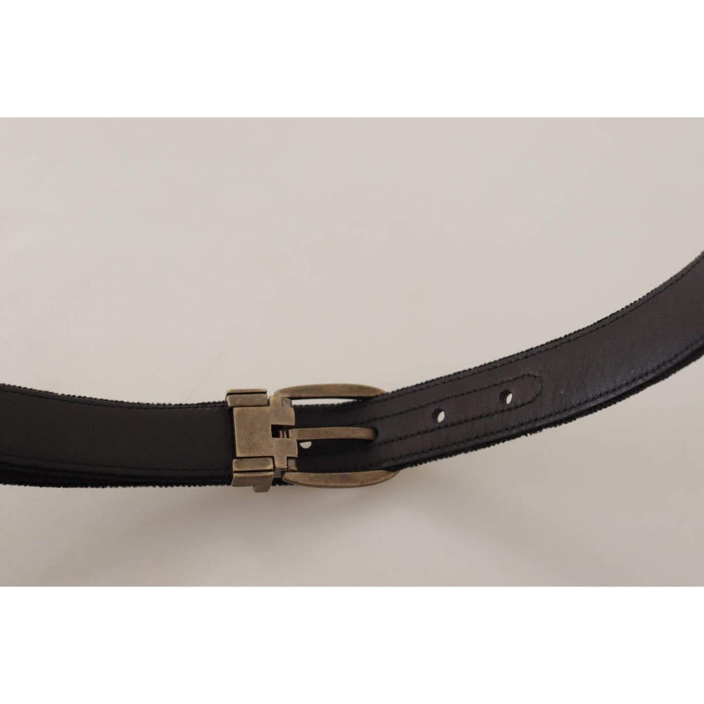 Dolce & Gabbana Elegant Black Leather Designer Belt Dolce & Gabbana