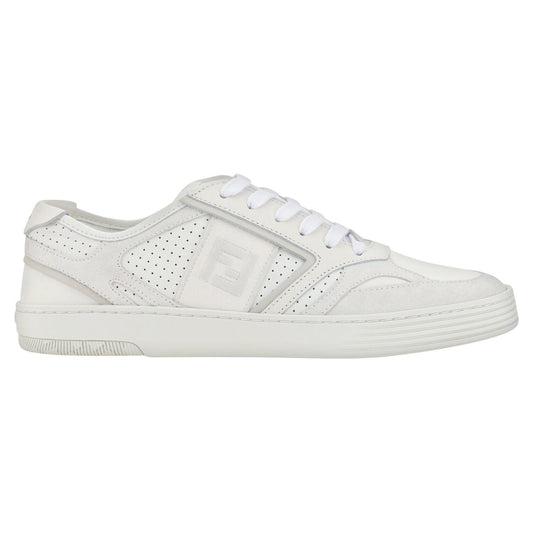 Fendi Elegant Low Top Calfskin Sneakers in White Fendi