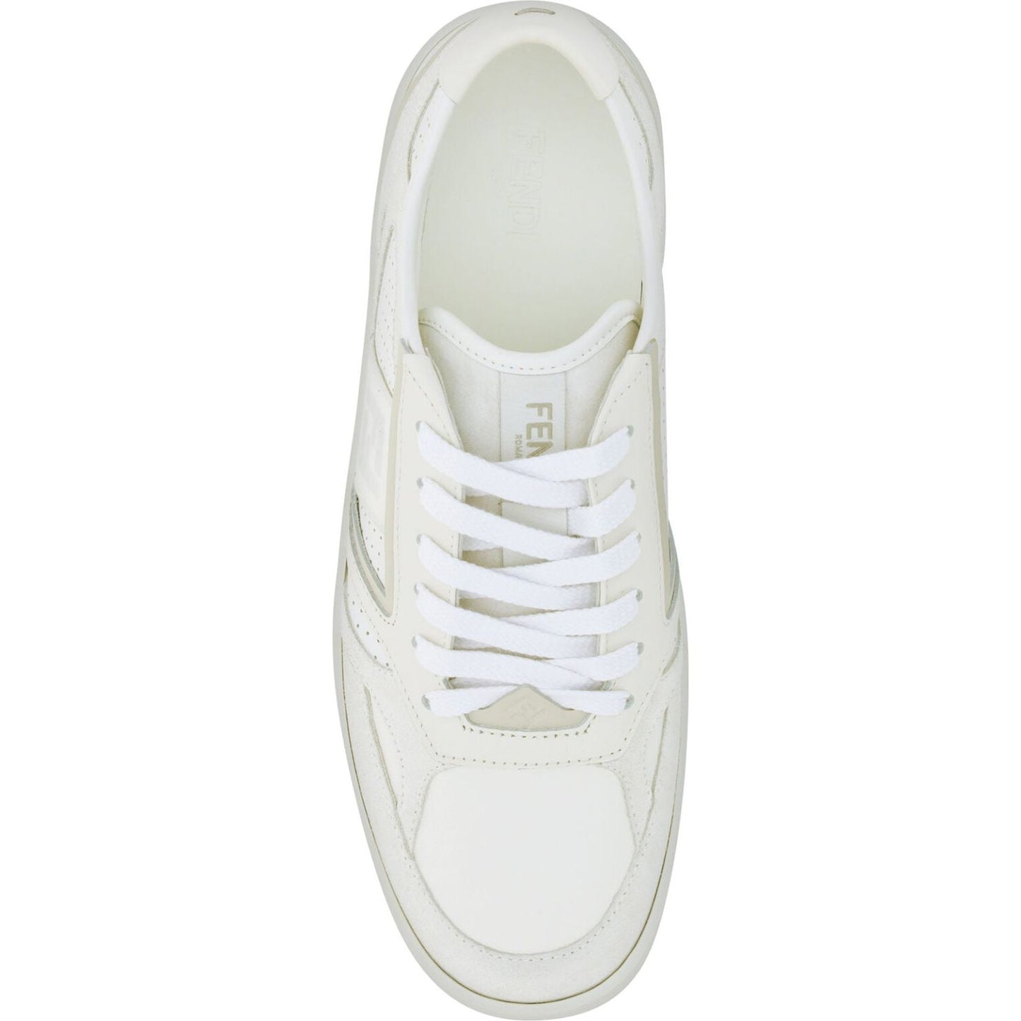 Fendi Elegant Low Top Calfskin Sneakers in White Fendi