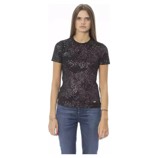 Baldinini Trend Black Cotton Women Top Baldinini Trend