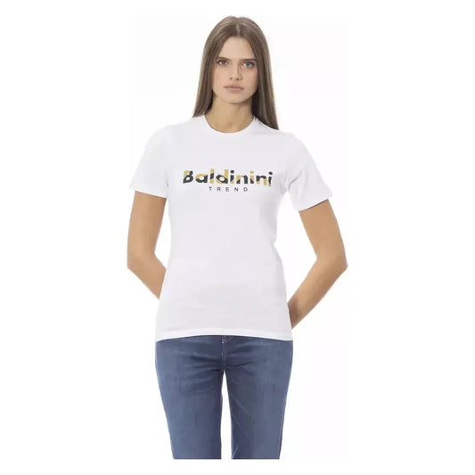 Baldinini Trend White Cotton Women T-Shirt Baldinini Trend