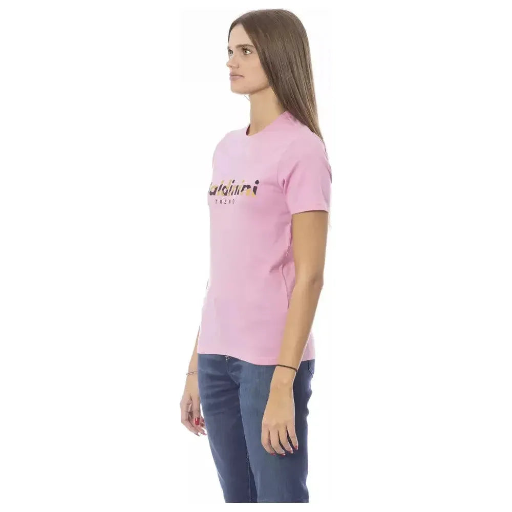 Baldinini Trend Pink Cotton Women T-Shirt Baldinini Trend