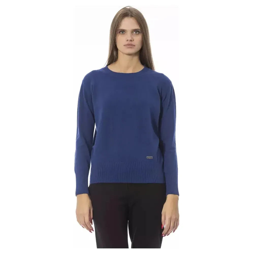 Baldinini Trend Blue Wool Women Sweater