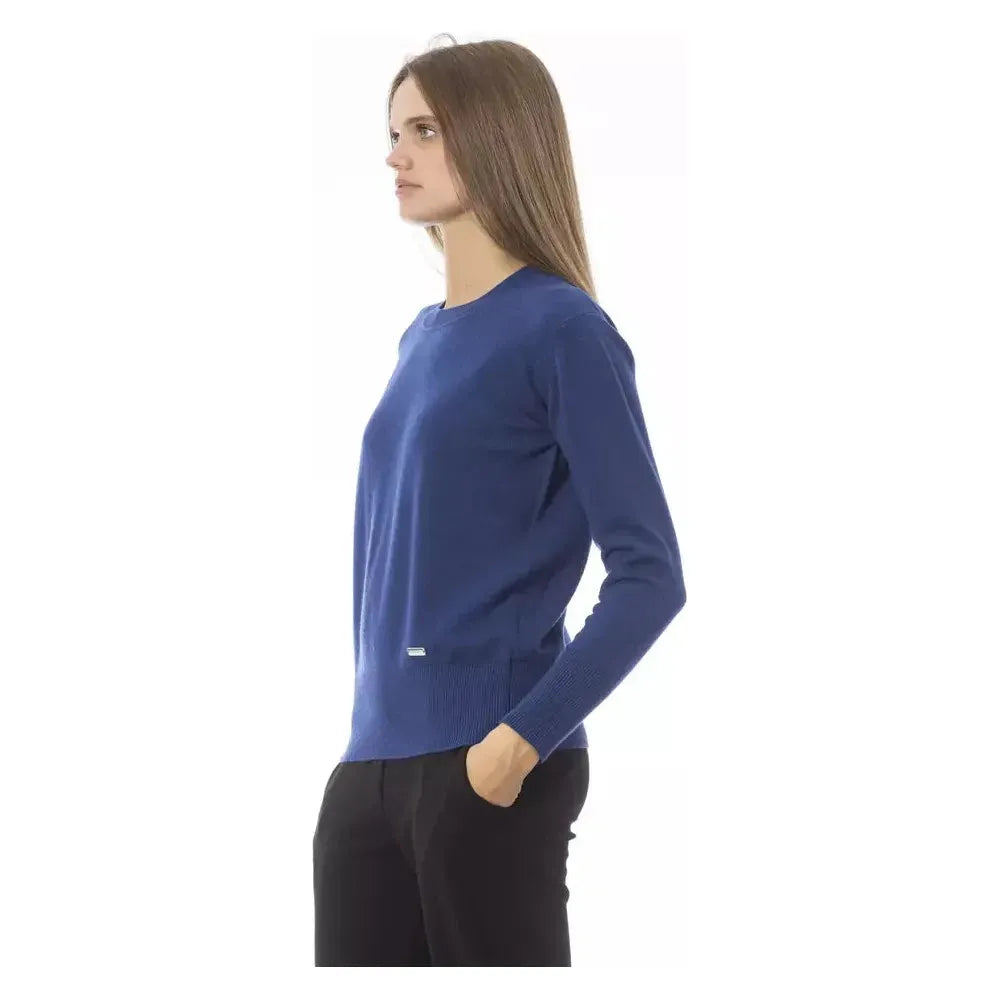 Baldinini Trend Blue Wool Women Sweater