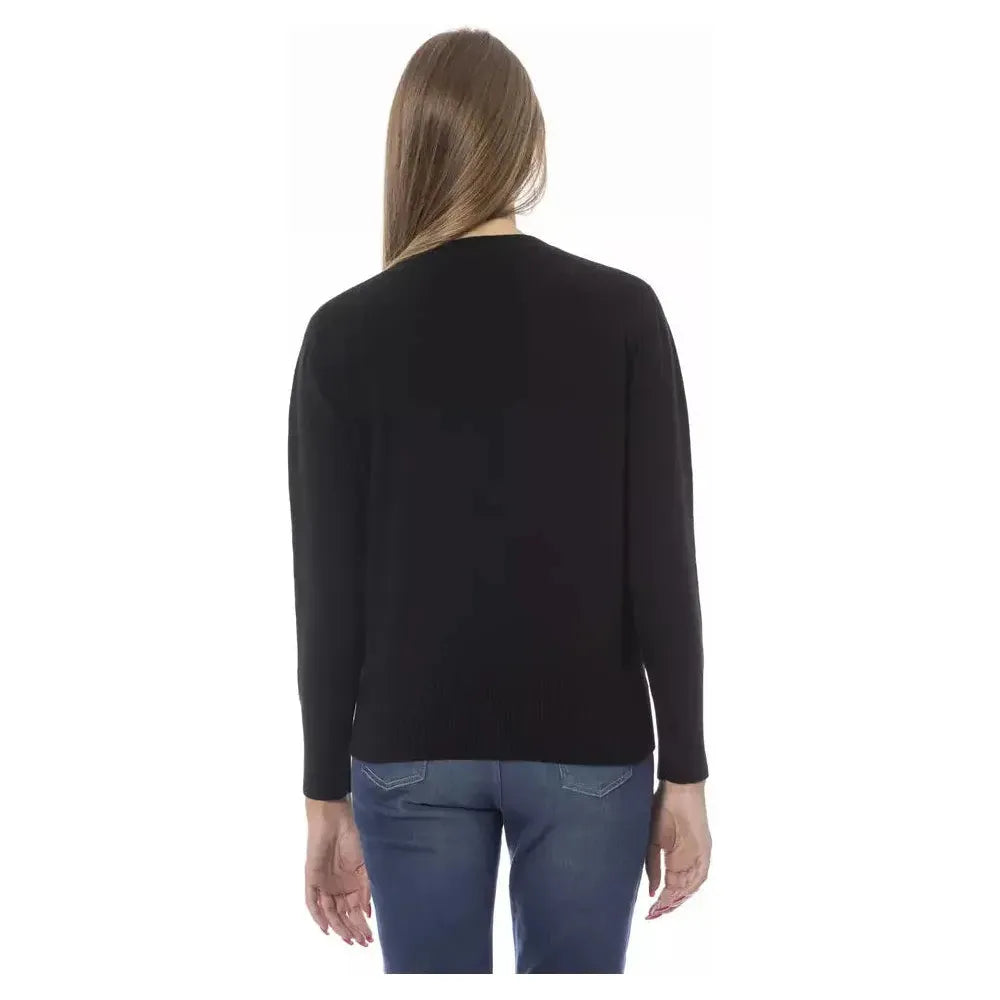 Baldinini Trend Black Wool Women Sweater Baldinini Trend