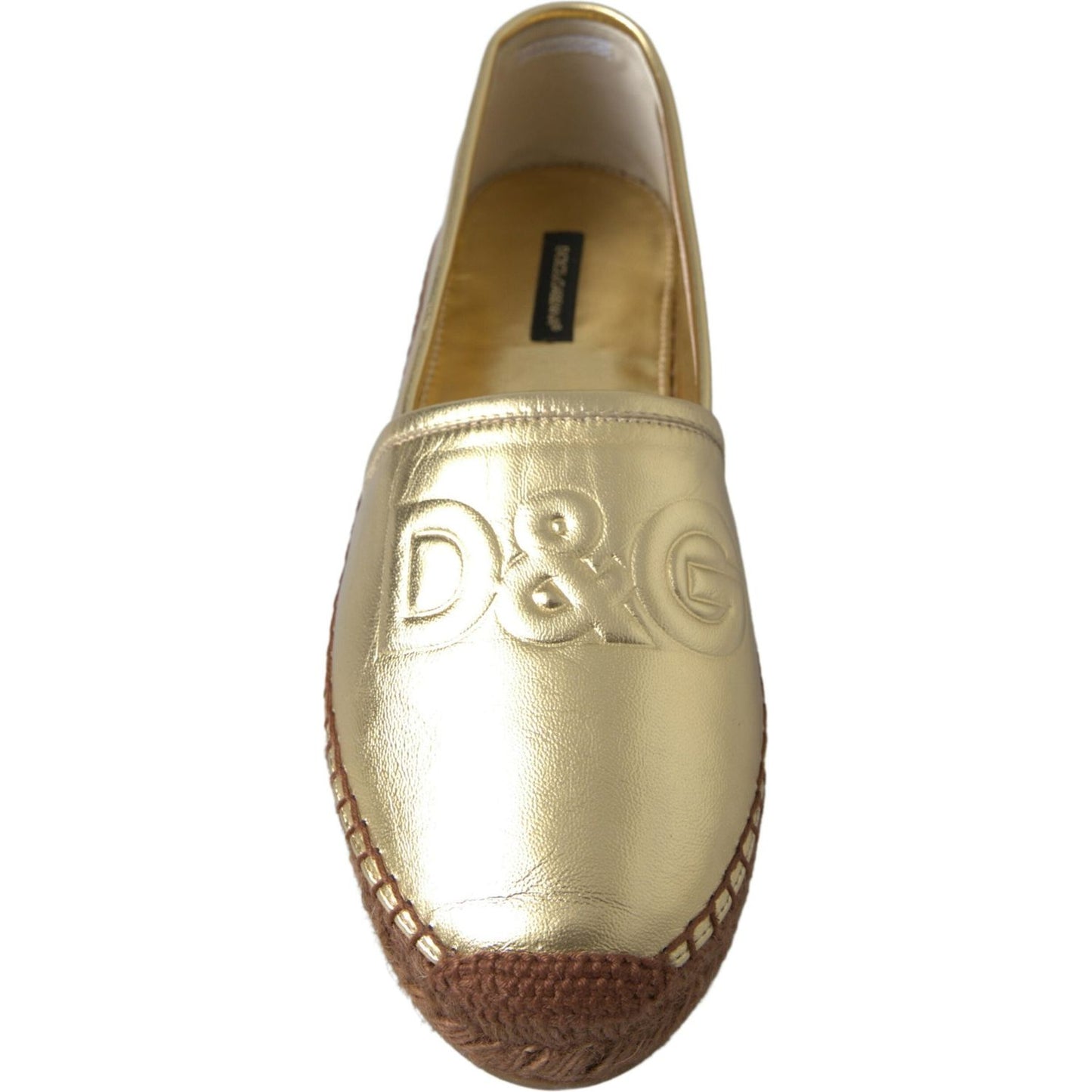 Dolce & Gabbana Golden Elegance Leather Espadrilles Dolce & Gabbana