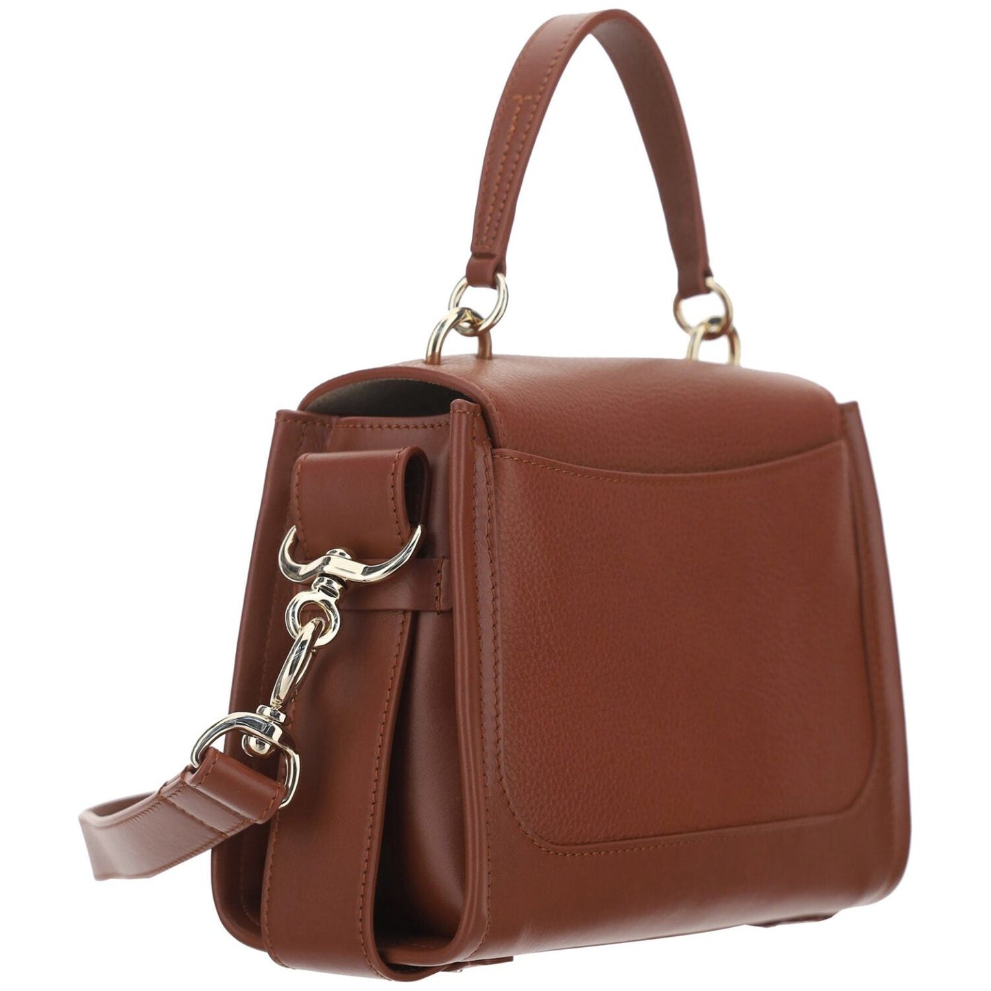 Chloé Elegant Sepia Brown Calfskin Shoulder Handbag Chloé