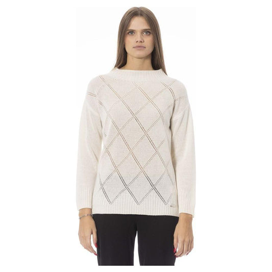 Baldinini Trend Beige Wool Women Sweater Baldinini Trend