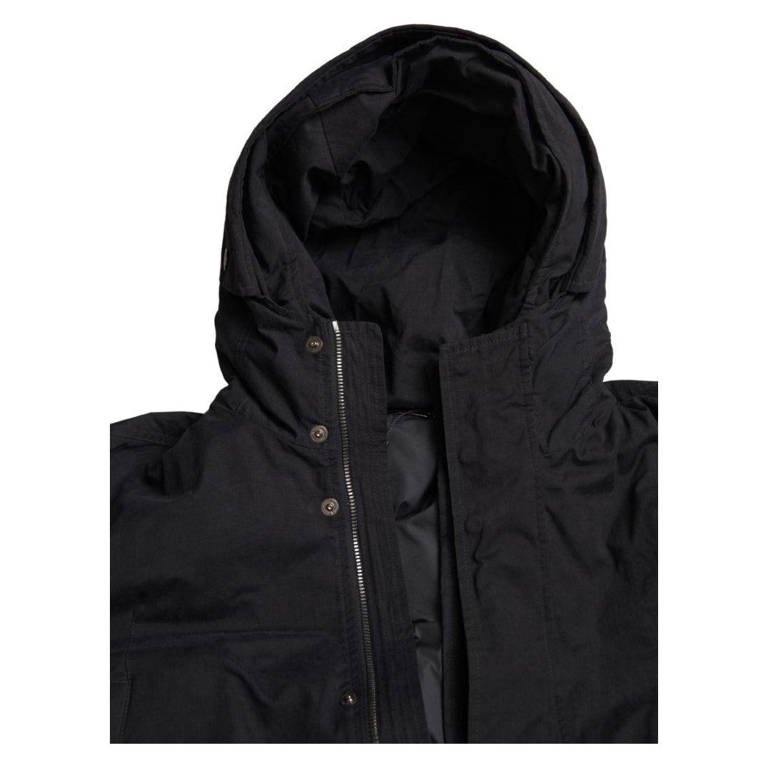 Dolce & Gabbana Elegant Black Hooded Trench Coat Dolce & Gabbana