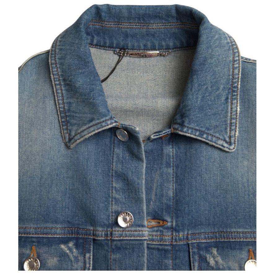 Dolce & Gabbana Elegant Blue Denim Stretch Jacket Dolce & Gabbana