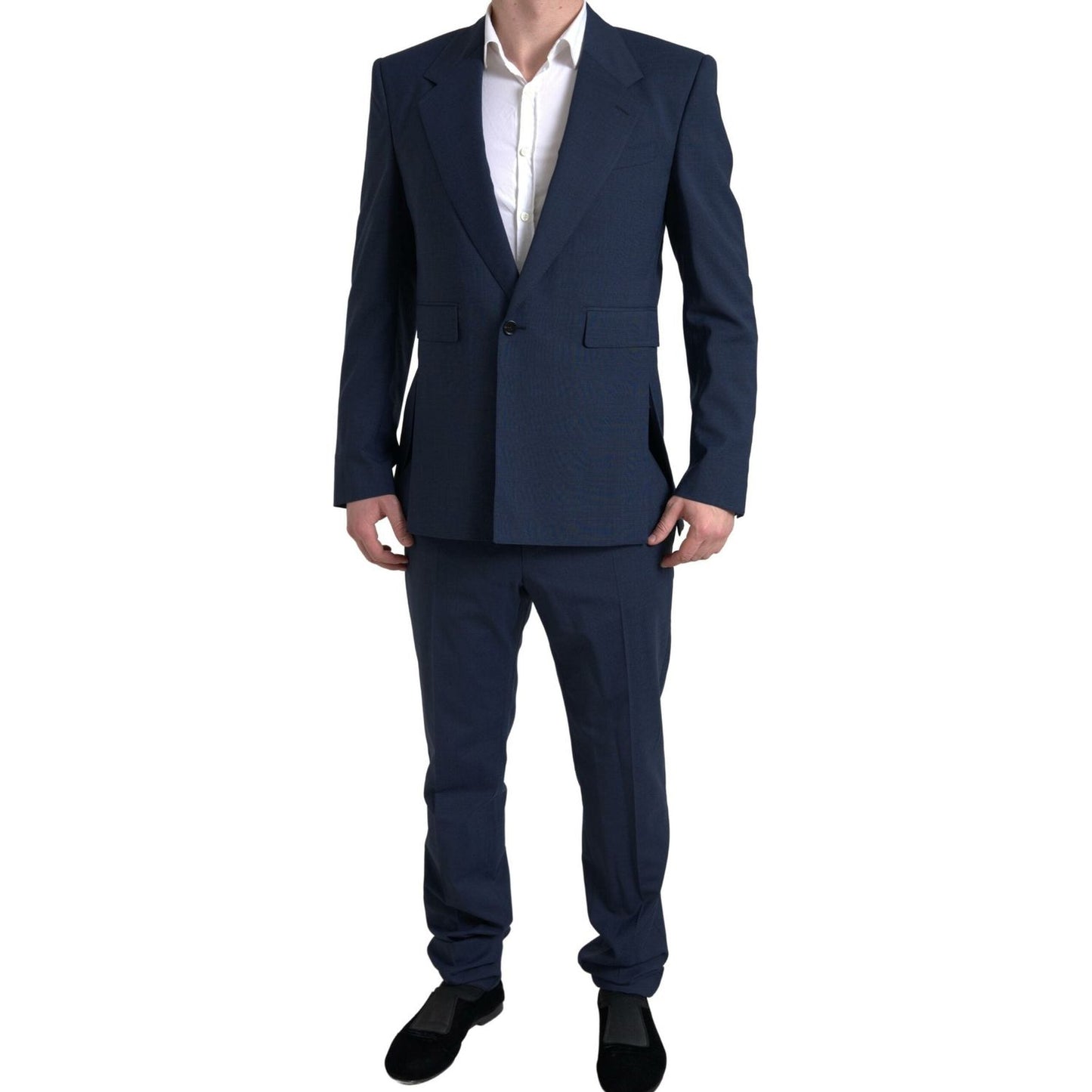 Dolce & Gabbana Elegant Slim Fit Blue Two-Piece Suit Dolce & Gabbana