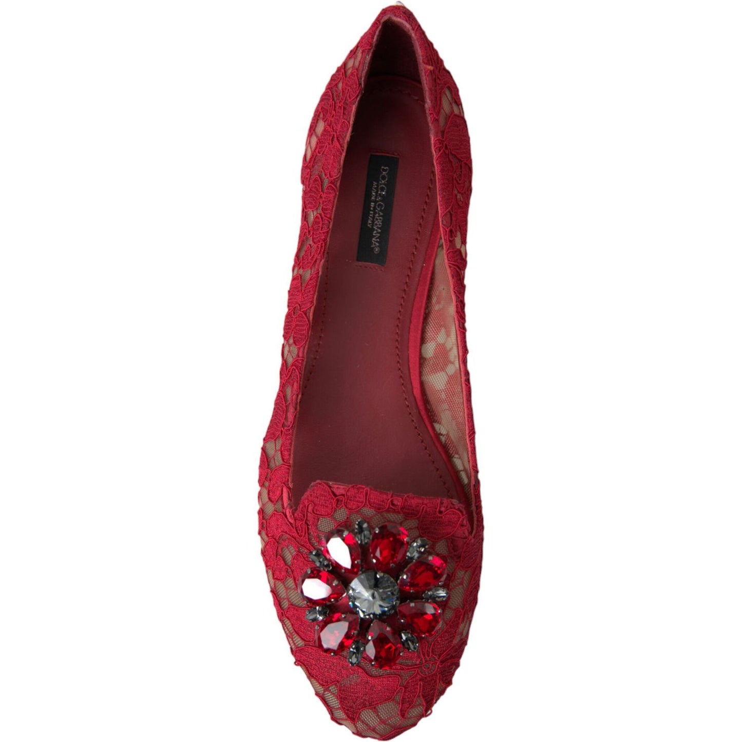 Dolce & Gabbana Elegant Floral Lace Vally Flats Dolce & Gabbana