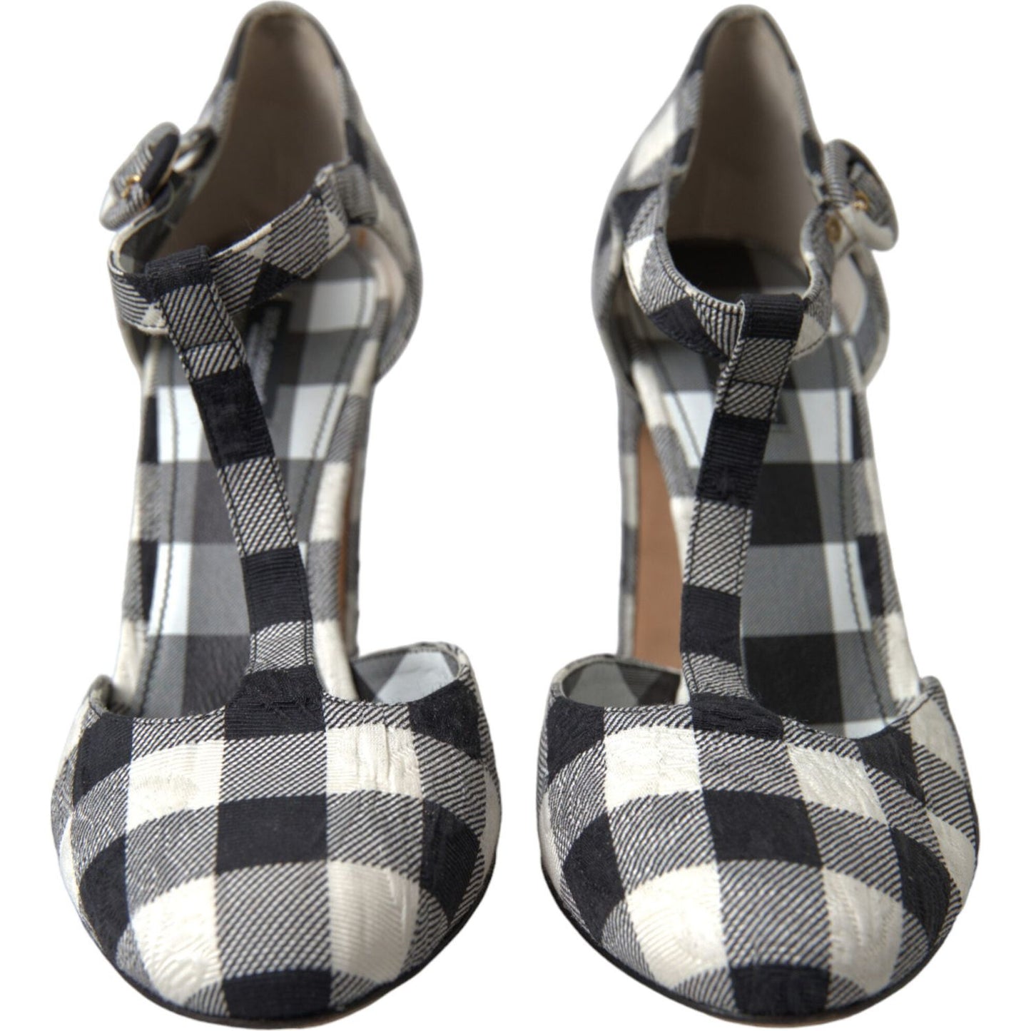 Dolce & Gabbana Chic Gingham T-Strap Pumps: Timeless Mary Jane Heels Dolce & Gabbana