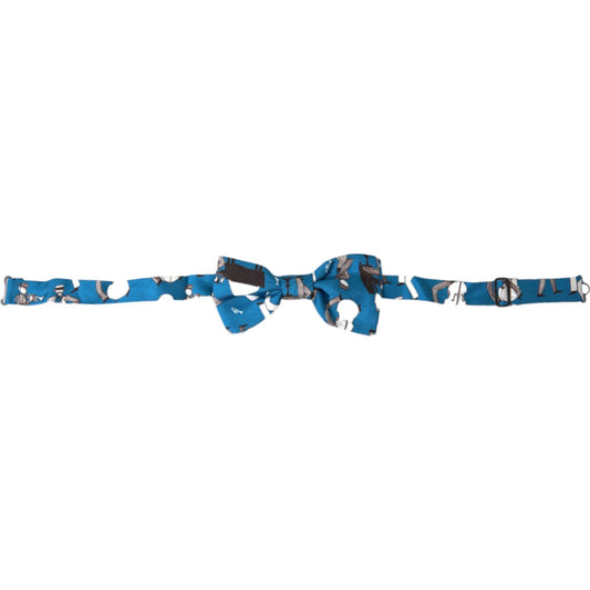 Dolce & Gabbana Elegant Silk Blue Jazz Club Bow Tie Dolce & Gabbana