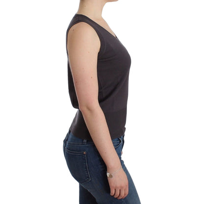 John Galliano Brown knit tank top