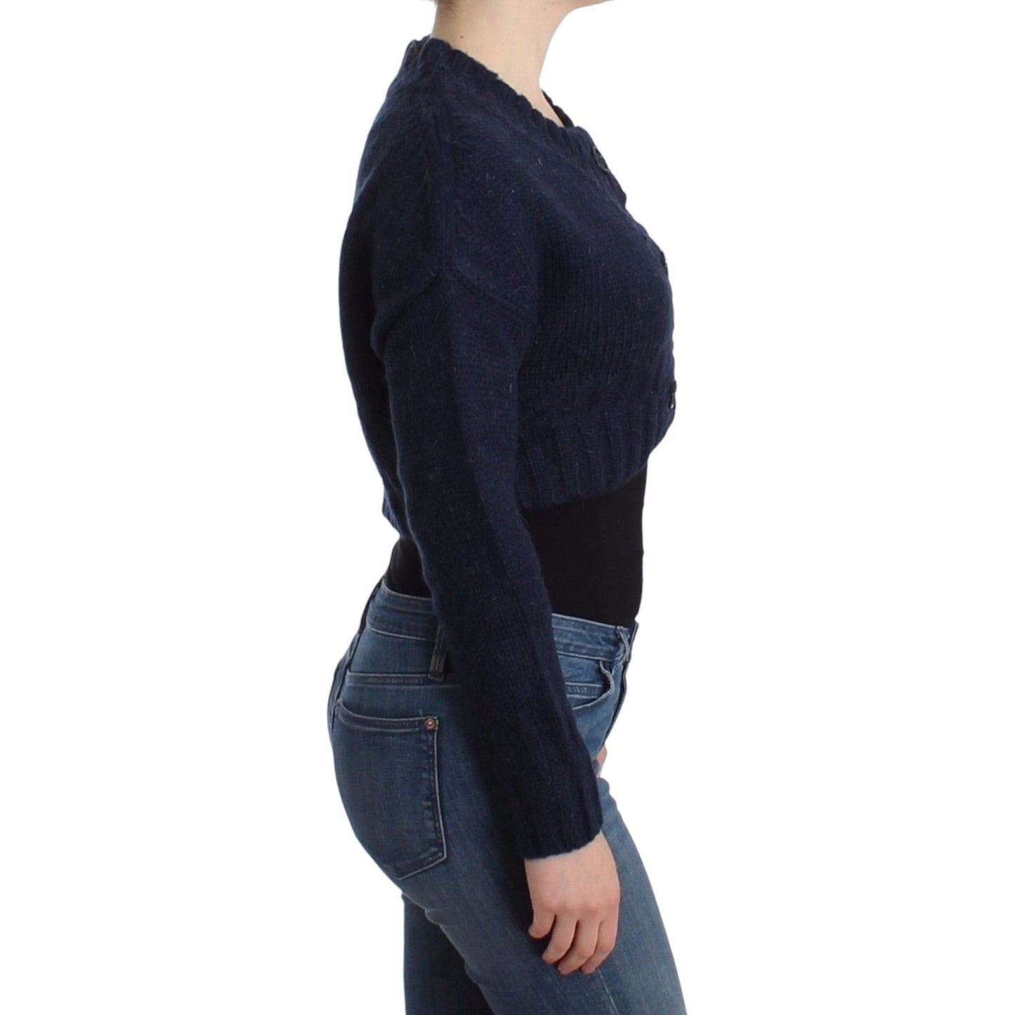 John Galliano Blue cropped cardigan