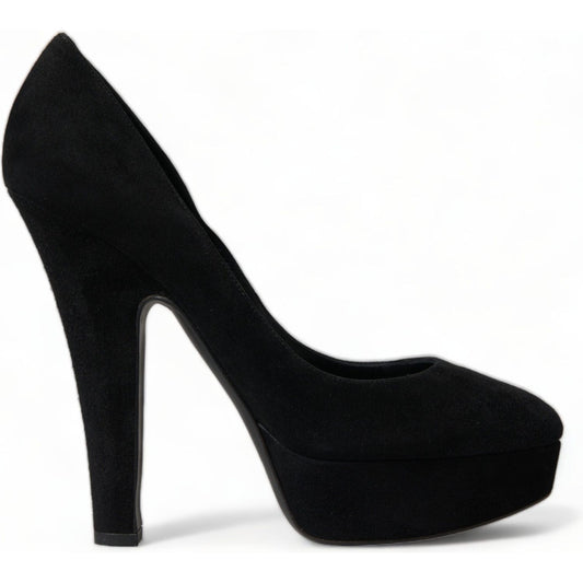 Dolce & Gabbana Black Suede Heeled Pumps Sophistication Dolce & Gabbana