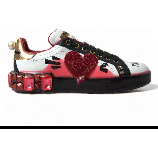 Dolce & Gabbana Elegant Portofino Crystal Sneakers Dolce & Gabbana