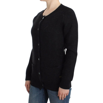 John Galliano Black wool cardigan