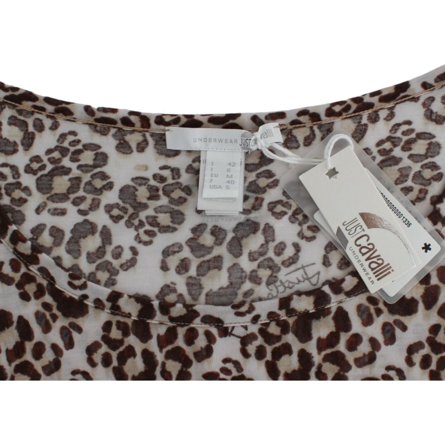Cavalli Brown longsleeved lace top