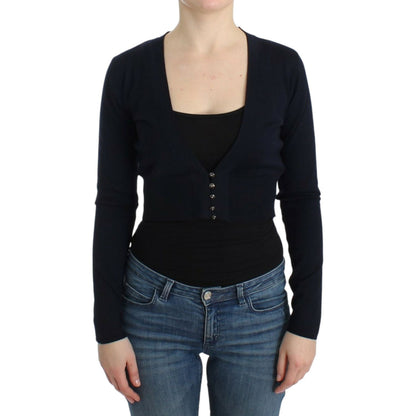 Cavalli Black cropped wool cardigan