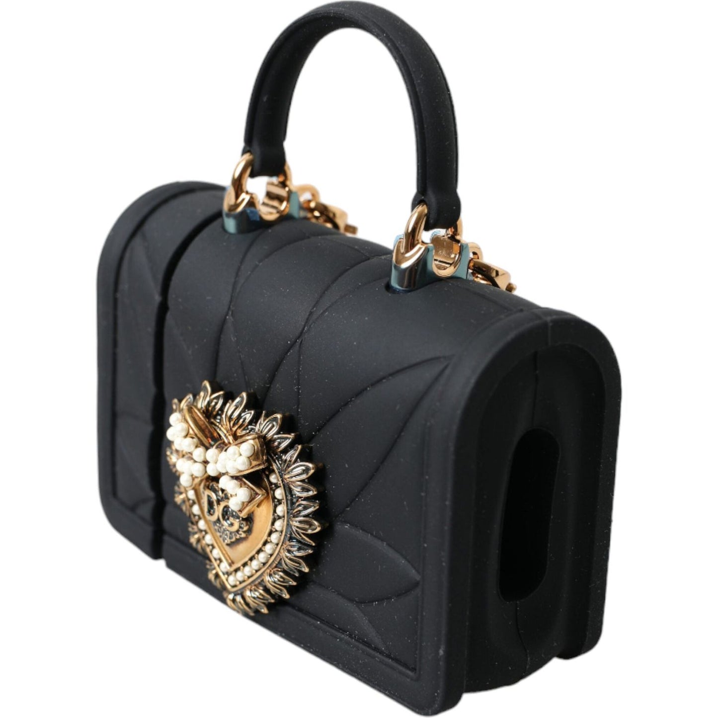 Dolce & Gabbana Exquisite Quilted AirPods Case with Chain Strap Dolce & Gabbana