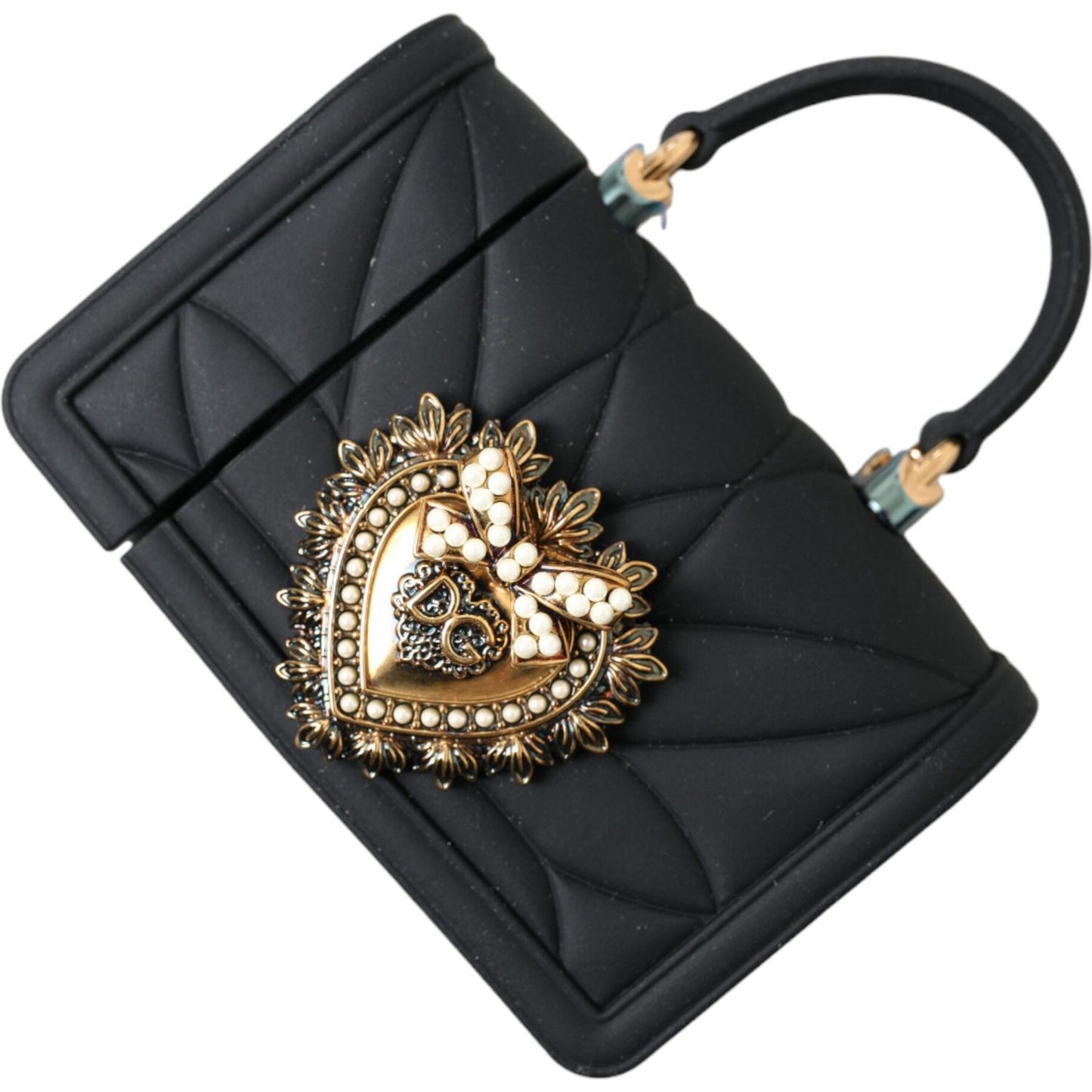 Dolce & Gabbana Exquisite Quilted AirPods Case with Chain Strap Dolce & Gabbana