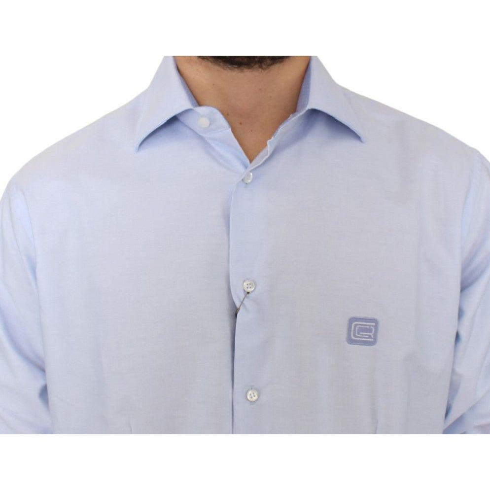 Cavalli Elegant Light Blue Italian Cotton Shirt Cavalli