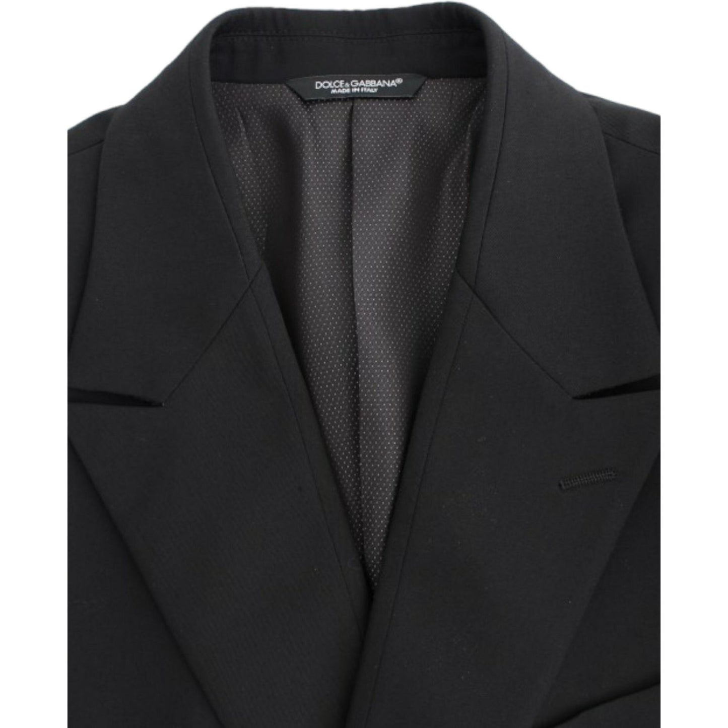 Dolce & Gabbana Elegant Slim Fit Black Wool Blazer Dolce & Gabbana