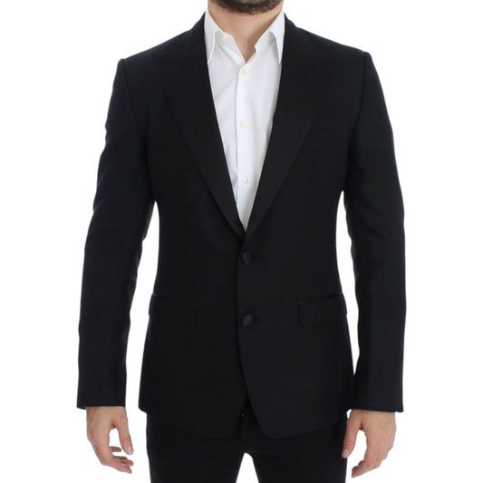 Dolce & Gabbana Elegant Black Silk Blend Sicilia Blazer Dolce & Gabbana