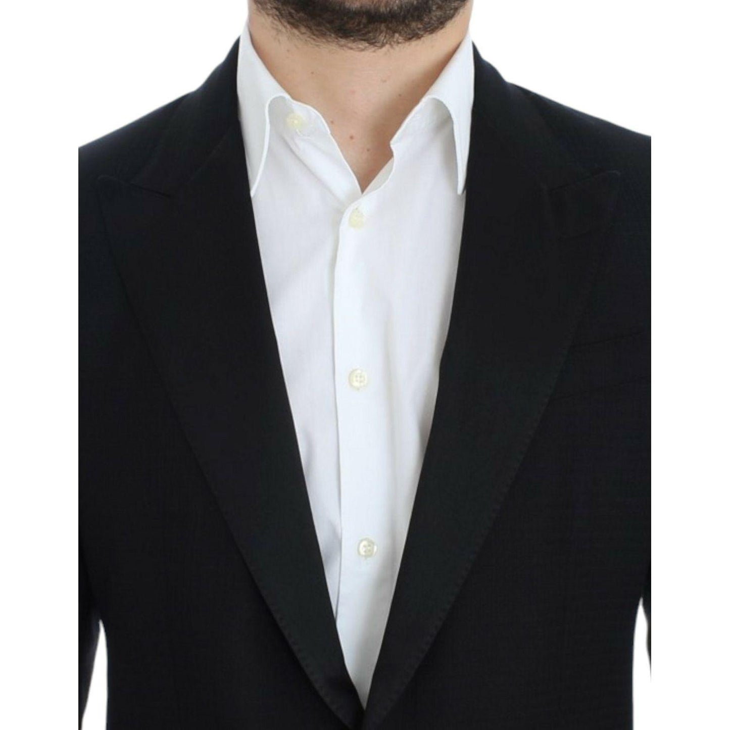 Dolce & Gabbana Black wool silk SICILIA blazer