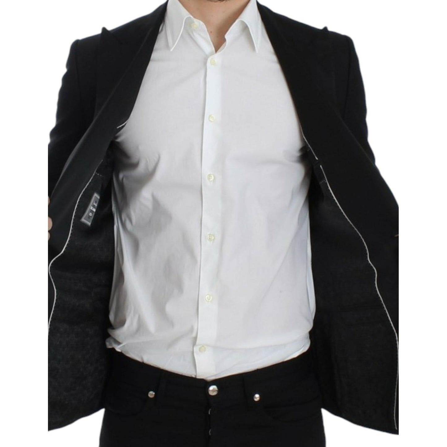 Dolce & Gabbana Elegant Black Silk Blend Sicilia Blazer Dolce & Gabbana