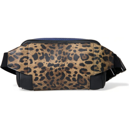 Dolce & Gabbana Black Exotic Leather Logo Belt Waist Fanny Pack Bag