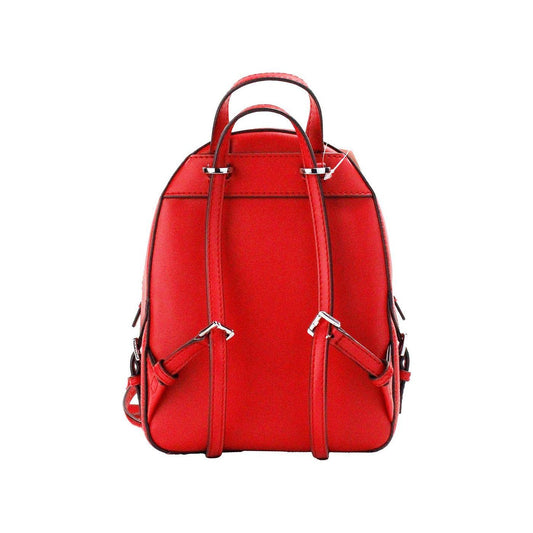 Michael Kors Jaycee Mini XS Bright Red Pebbled Leather Zip Pocket Backpack Bag Michael Kors