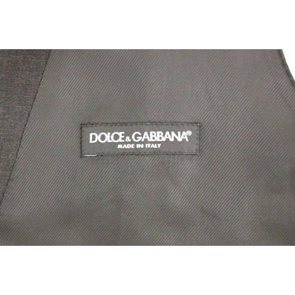 Dolce & Gabbana Sleek Gray Wool Dress Vest Dolce & Gabbana