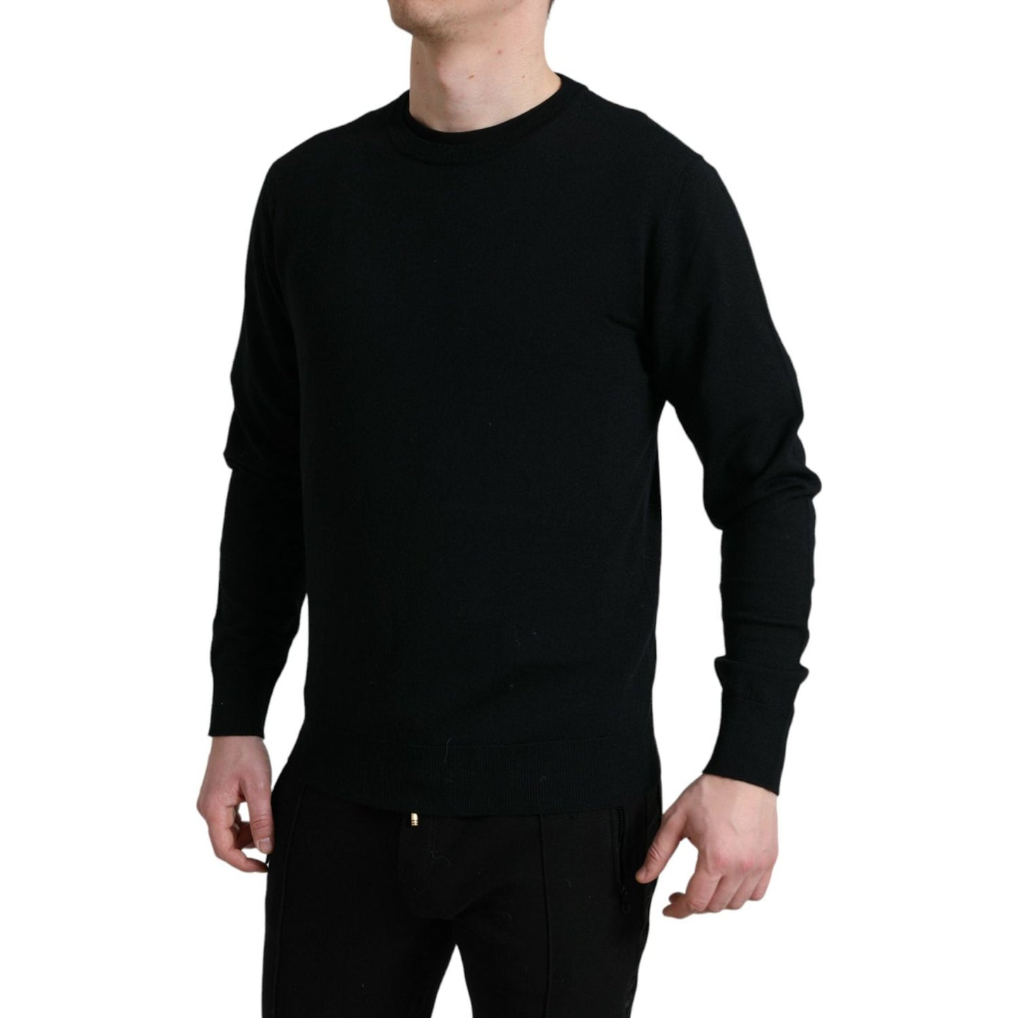 Dolce & Gabbana Stunning Black Wool Sweater Dolce & Gabbana