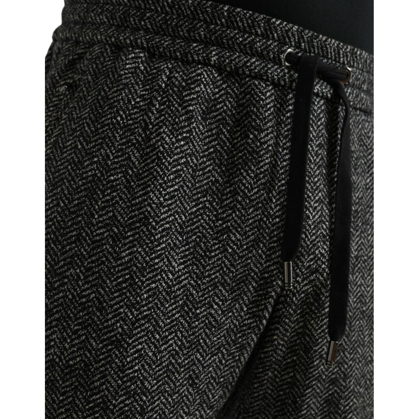 Dolce & Gabbana Elegant Dark Gray Wool Blend Joggers Dolce & Gabbana