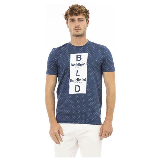 Baldinini Trend Blue Cotton Men T-Shirt Baldinini Trend