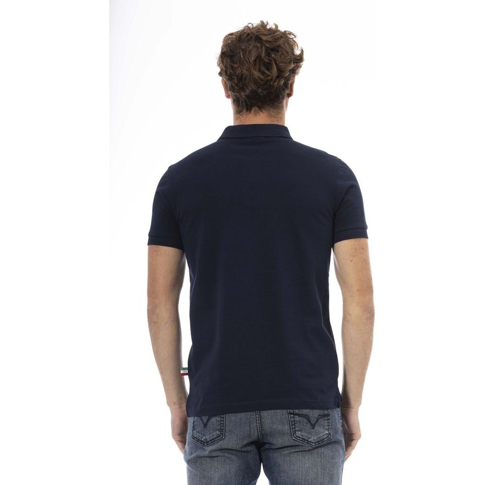 Baldinini Trend Blue Cotton Men Polo Baldinini Trend