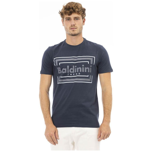 Baldinini Trend Blue Cotton Men T-Shirt Baldinini Trend