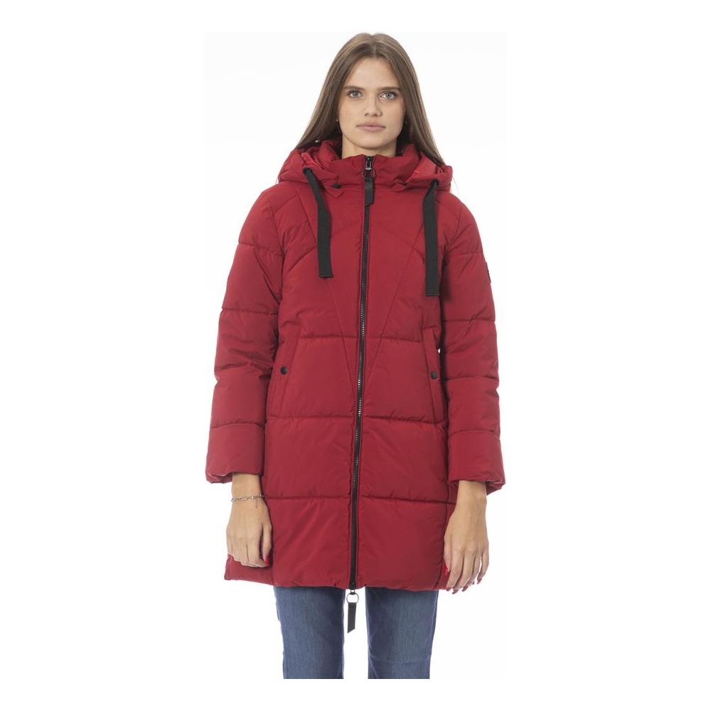 Baldinini Trend Red Polyester Women Jacket Baldinini Trend