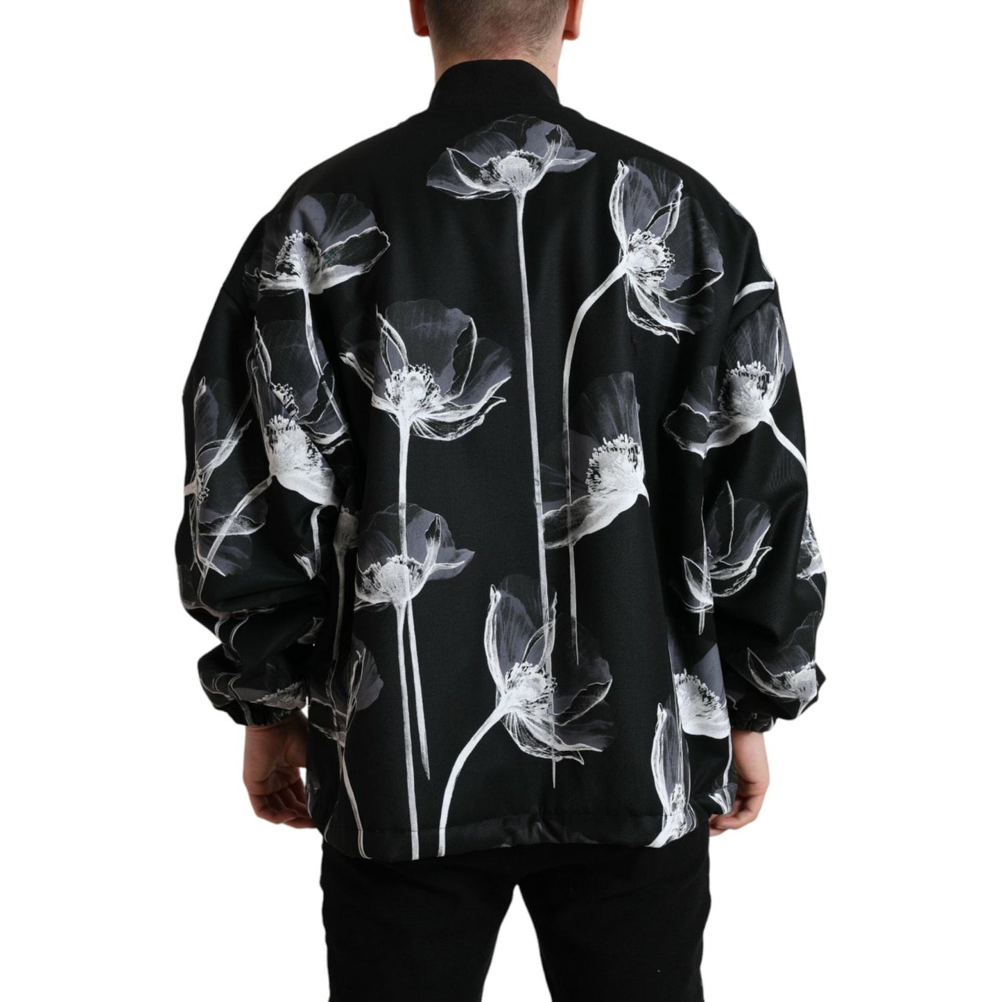 Dolce & Gabbana Elegant Floral-Print Bomber Jacket Dolce & Gabbana