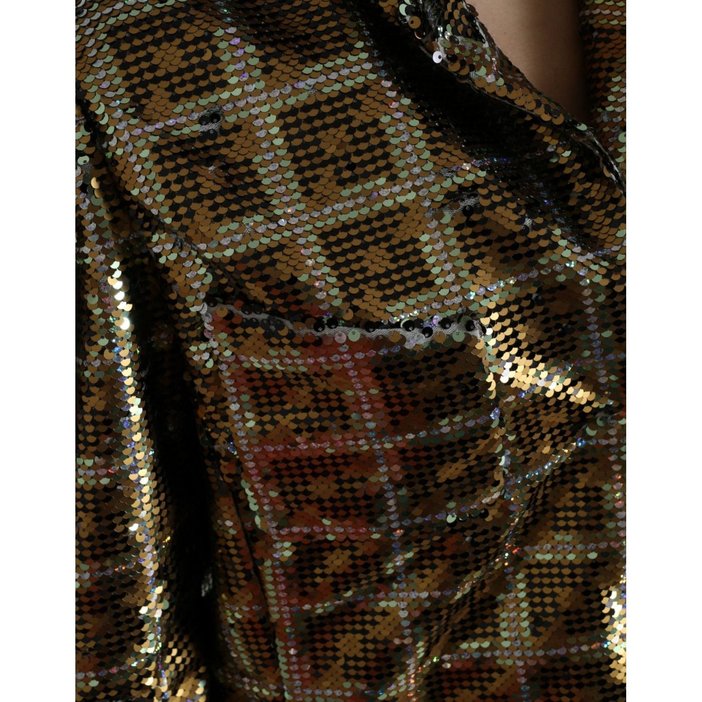 Dolce & Gabbana Multicolor Sequined Cropped Jacket Dolce & Gabbana