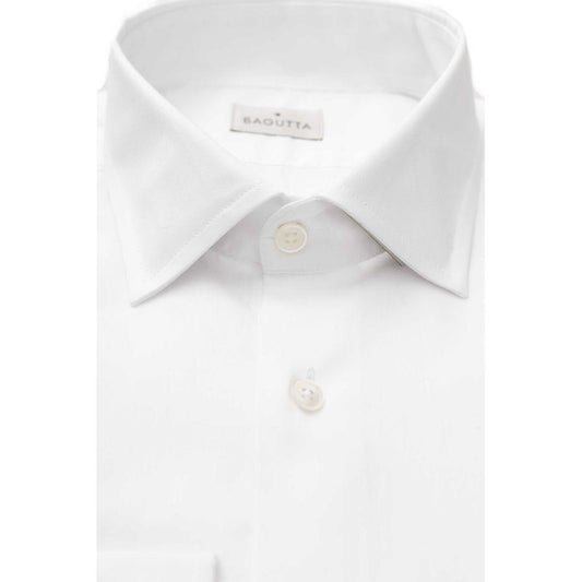 Bagutta White Cotton Men's Shirt Bagutta