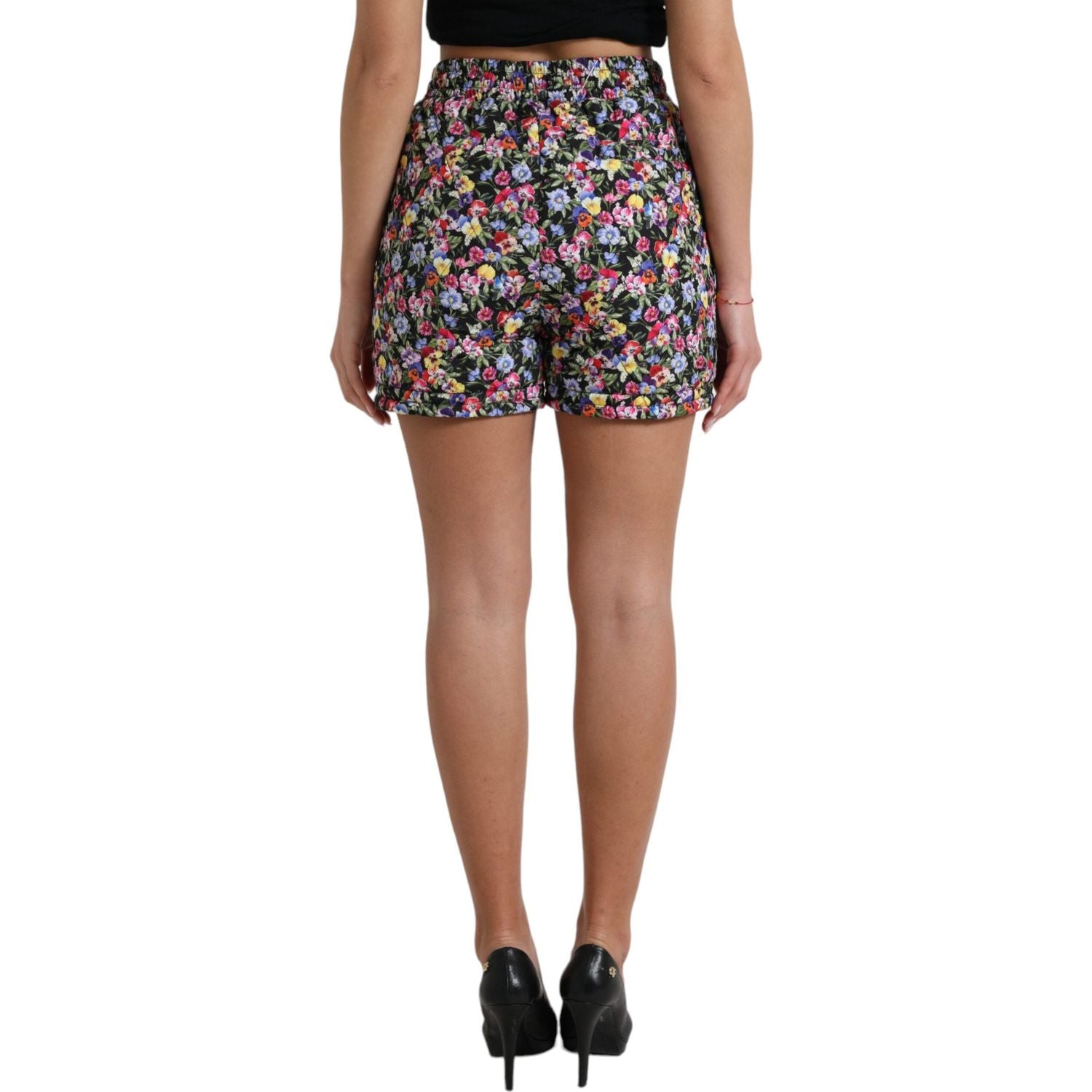 Dolce & Gabbana Vibrant High Waist Floral Shorts