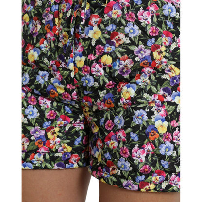 Dolce & Gabbana Vibrant High Waist Floral Shorts Dolce & Gabbana