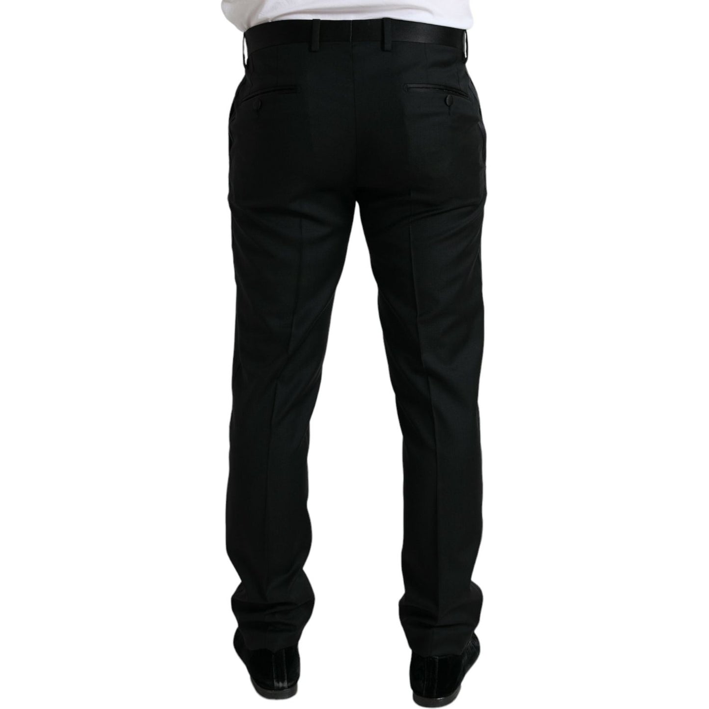 Dolce & Gabbana Elegant Slim Fit Wool Dress Pants Dolce & Gabbana